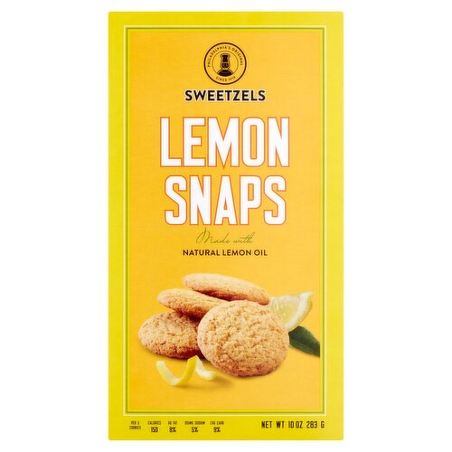 Sweetzels Lemon Snaps Cookies, 10 oz