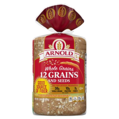 Arnold Whole Grains 12 Grains and Seeds Bread, 1 lb 8 oz