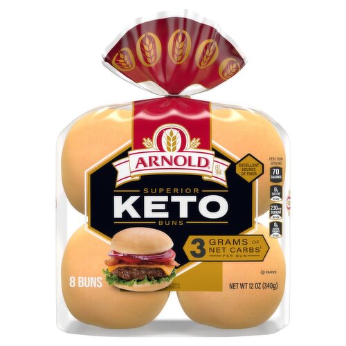 Arnold Superior Keto Buns, 8 count, 12 oz