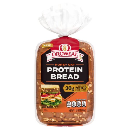 Oroweat Honey Oat Protein Bread, 1 lb, 8 oz