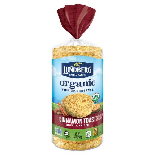 Lundberg Family Farms OG CINNAMON TOAST RICE CAKE, 9.5 oz