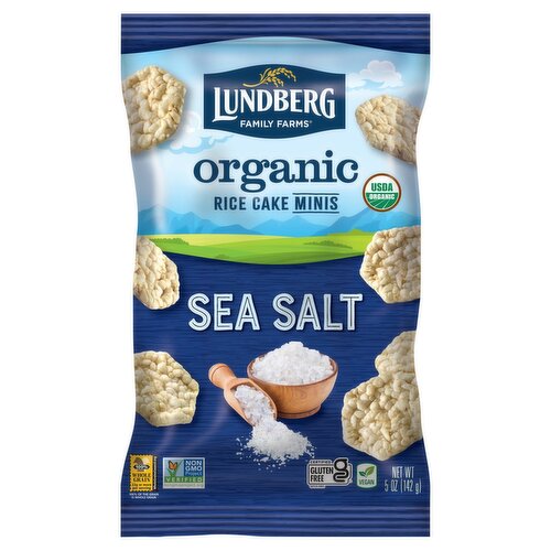 Lundberg Family Farms OG MINI RICE CAKES SEA SALT, 5 oz