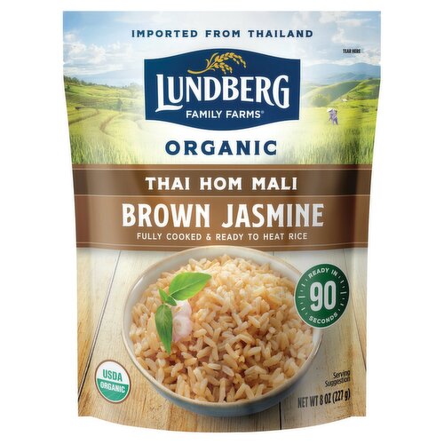 Lundberg Family Farms Organic Thai Hom Mali Brown Jasmine Rice, 8 oz