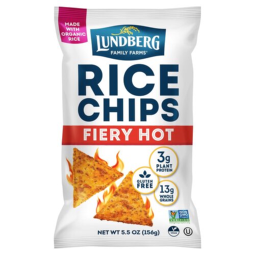 Lundberg Family Farms Fiery Hot Rice Chips, 5.5 oz