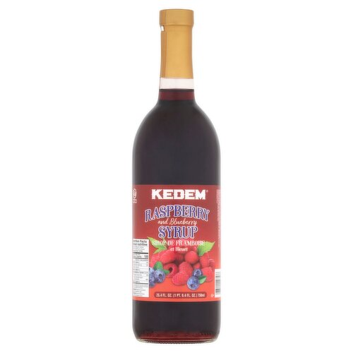 Kedem Raspberry and Blueberry Syrup, 25.4 fl oz