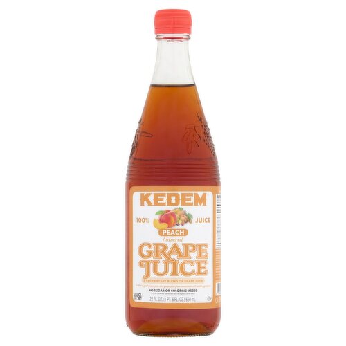 Kedem Peach Flavored Grape Juice, 22 fl oz
