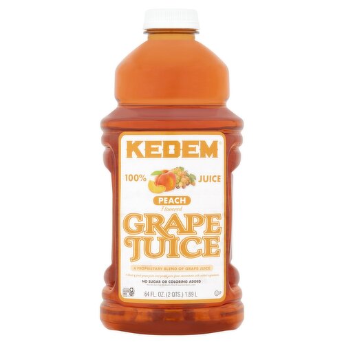 Kedem 100% Peach Flavored Grape Juice, 64 fl oz