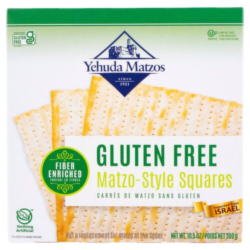 Yehuda Matzos Gluten Free Matzo-Style Squares, 10.5 oz