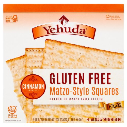 Yehuda Cinnamon Gluten Free Matzo-Style Squares, 10.5 oz