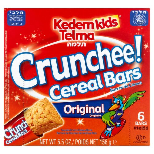 Kedem Kids Telma Crunchee! Original Cereal Bars, 0.9 oz, 6 count