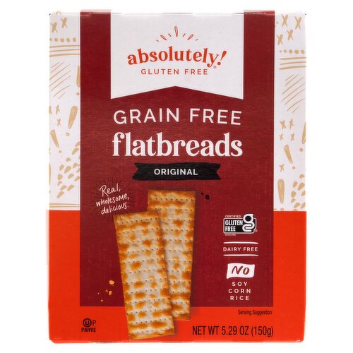 Absolutely Gluten Free Original Grain Free Flatbreads, 5.29 oz