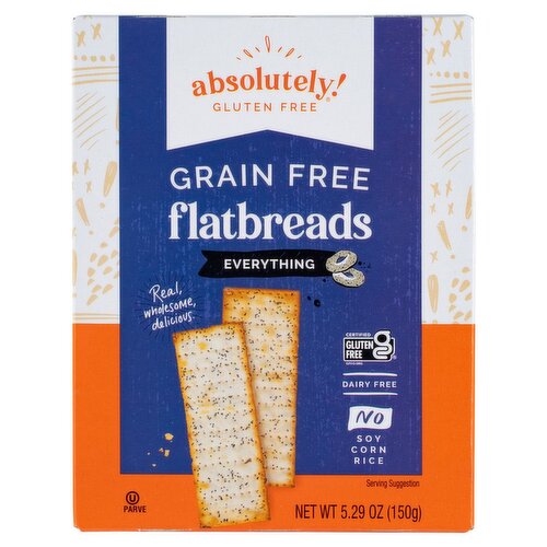 Absolutely Gluten Free Grain Free Everything Flatbreads, 5.29 oz