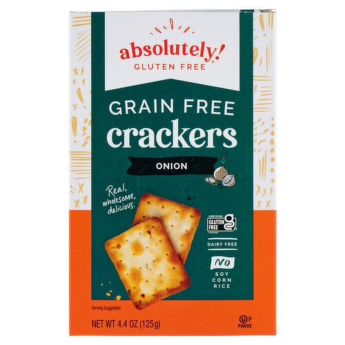 Absolutely Gluten Free Onion Grain Free Crackers, 4.4 oz