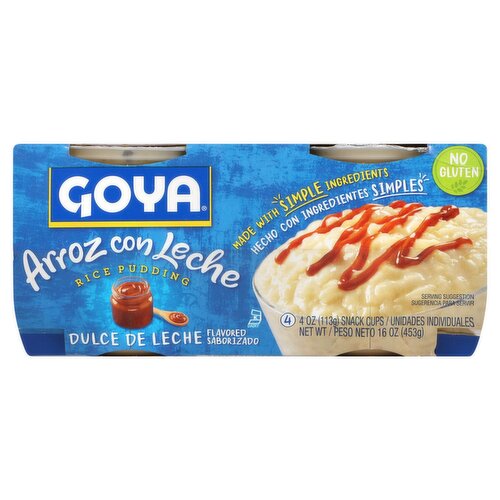 Goya Dulce De Leche Rice Pudding, 4 oz, 4 count