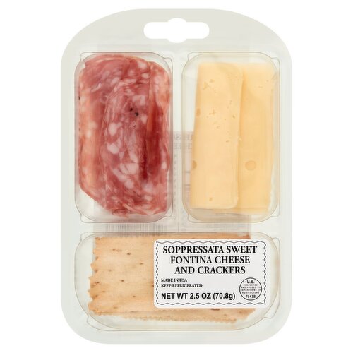 Fratelli Beretta Soppressata Sweet Fontina Cheese and Crackers, 2.5 oz