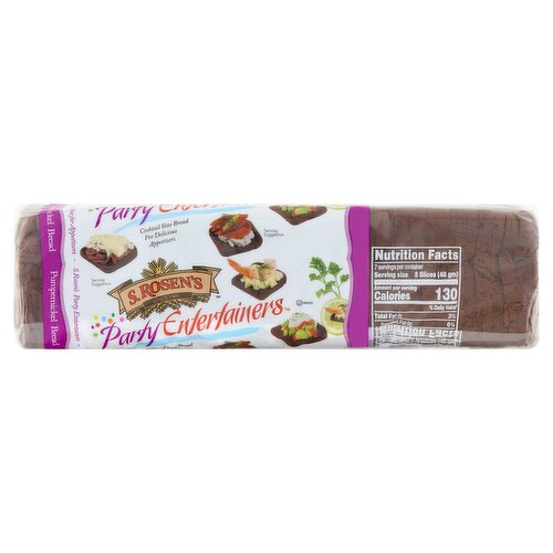 S. Rosen's Party Entertainers Pumpernickel Bread, 12 oz