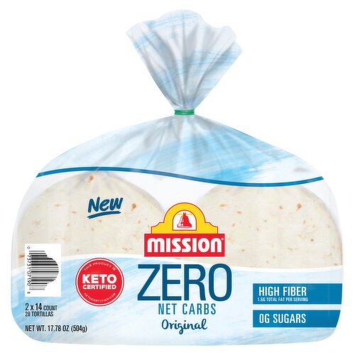 Mission Original Zero Net Carbs Tortillas, 28 count, 17.78 oz