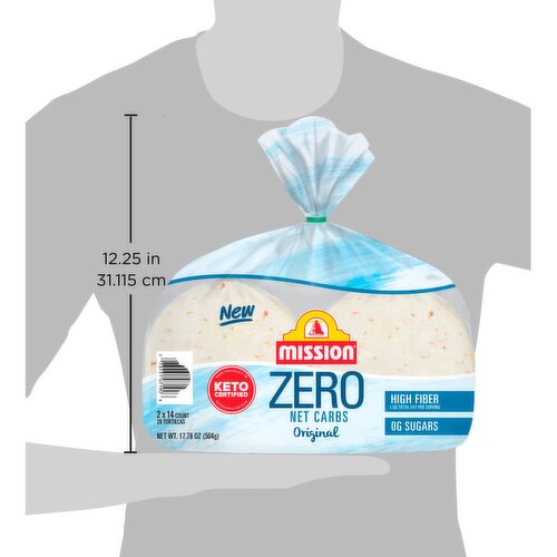 Mission Original Zero Net Carbs Tortillas, 28 count, 17.78 oz