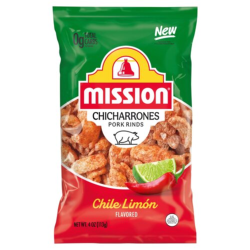 Mission Chile Limón Flavored Chicharrones Pork Rinds, 4 oz
