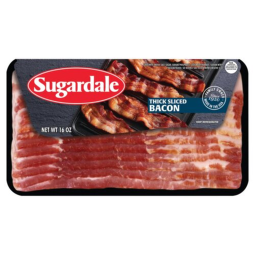 Sugardale Thick Sliced Bacon, 16 oz