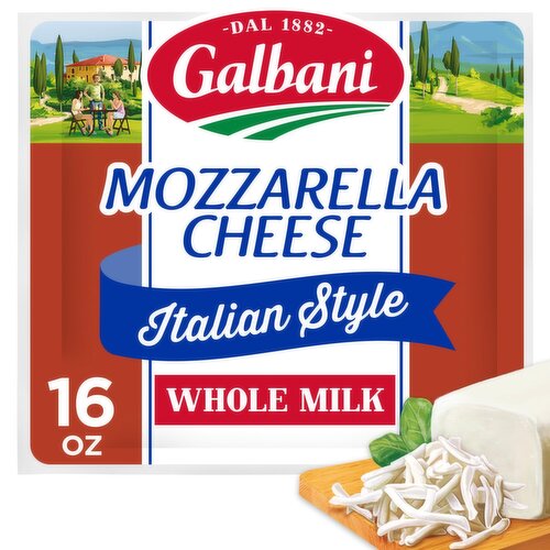 Galbani Italian Style Whole Milk Mozzarella Cheese, 16 oz