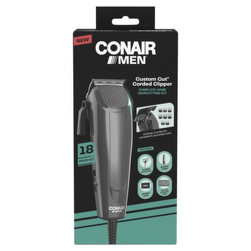 Conair Men Custom Cut Corded Clipper Complete Home Haircutting Kit
