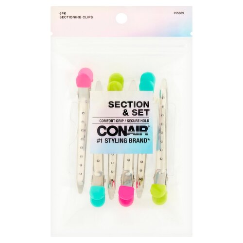 Conair Section & Set Sectioning Clips, 6 count