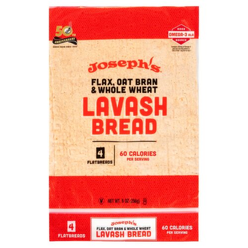 Joseph's Flax Lavash Bread, 1 Pack, 4 Count