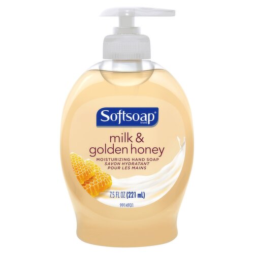 Softsoap Liquid Hand Soap Pump, Milk & Golden Honey - 7.5 Fluid Ounce