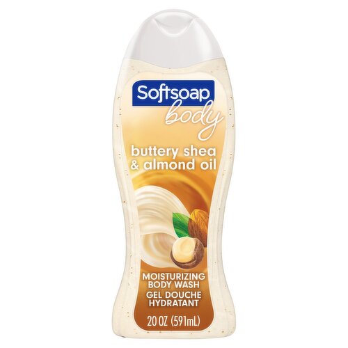 Softsoap Creamy Moisture Buttery Shea & Almond Oil Moisturizing Body Wash, 20 fl oz
