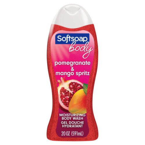 Softsoap Energizing Pomegranate & Mango Spritz Moisturizing Body Wash, 20 fl oz