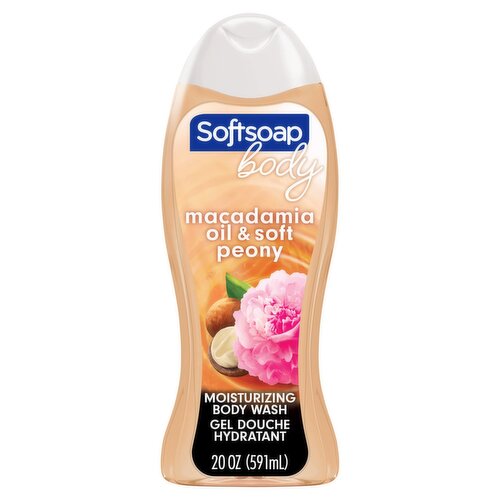 Softsoap Hydrating Macadamia Oil & Soft Peony Moisturizing Body Wash, 20 fl oz
