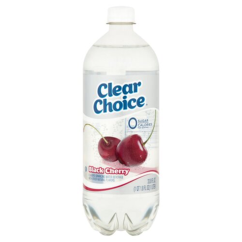 Clear Choice Black Cherry Flavored Sparkling Water Beverage, 33.8 fl oz