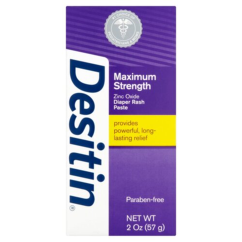 Desitin Maximum Strength Zinc Oxide Diaper Rash Paste, 2 oz