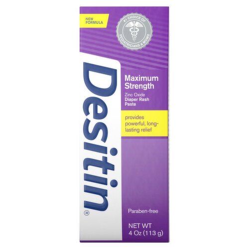 Desitin Maximum Strength Diaper Rash Paste, 4 oz