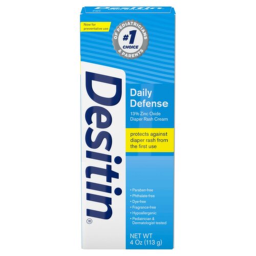 Desitin Daily Defense 13% Zinc Oxide Diaper Rash Cream, 4 oz