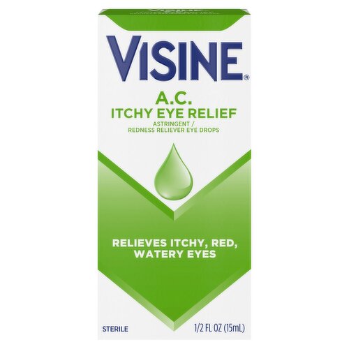 Visine Sterile A.C. Astringent / Redness Reliever Eye Drops, 1/2 fl oz