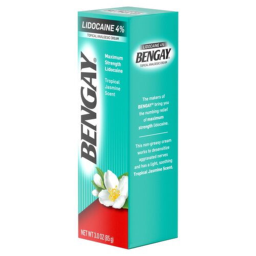 Bengay Maximum Strength Tropical Jasmine Scent Topical Analgesic Cream, 3.0 oz
