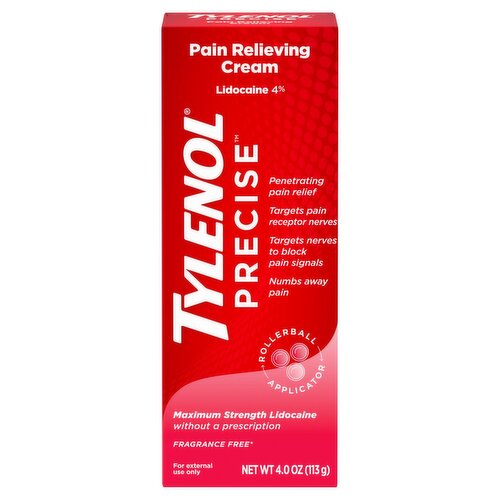 Tylenol Precise Pain Relieving Cream, 4.0 oz