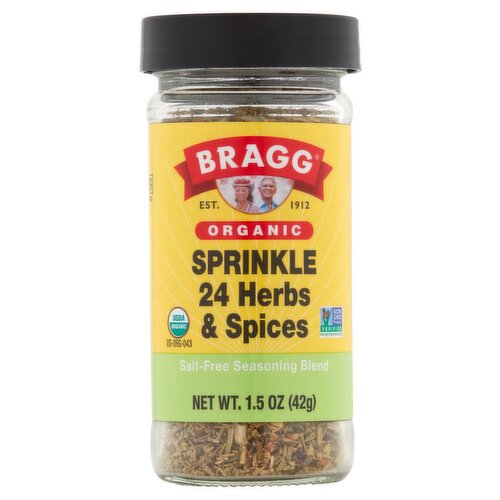 Bragg Organic Sprinkle 24 Herbs & Spices Salt-Free Seasoning Blend, 1.5 oz