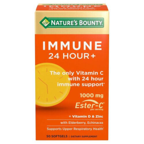 Nature's Bounty Immune 24, Immune Support Softgels, 1000 Mg, 50 Ct