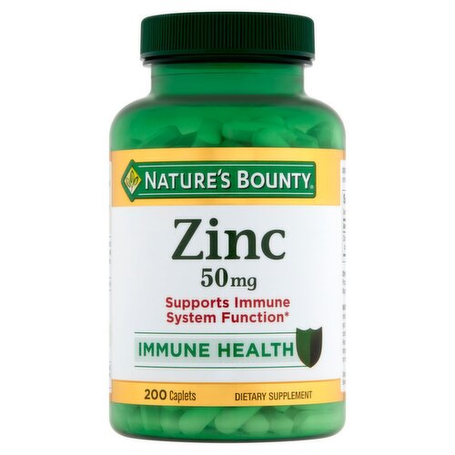 Nature's Bounty Zinc Dietary Supplement, 50 mg, 200 count