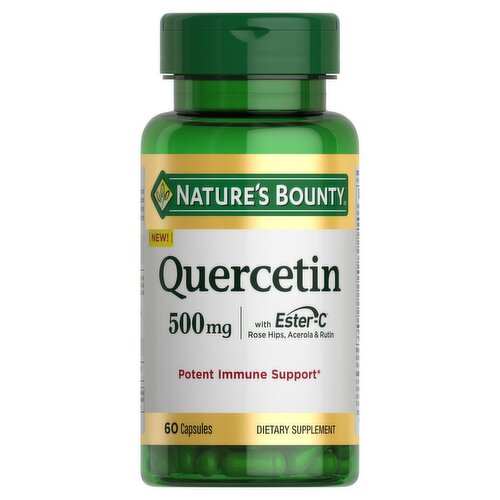 Nature's Bounty Quercetin Dietary Supplement, 500 mg, 60 count