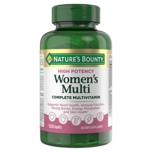Nature's Bounty High Potency Women's Multi Complete Multivitamin Dietary Supplement, 120 count 