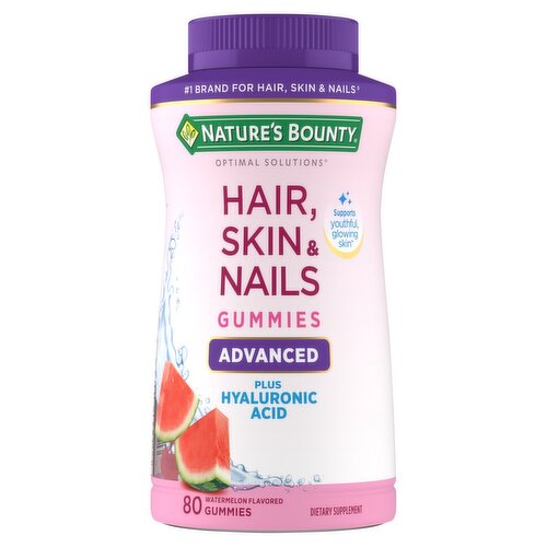 Nature's Bounty Optimal Solutions Advanced Hair, Skin & Nails Dietary Supplement, 80 Count