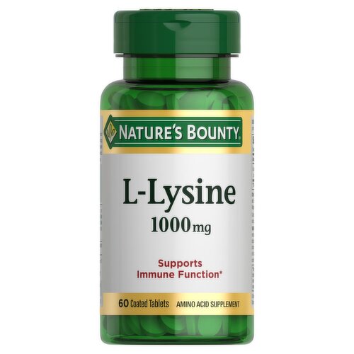 Nature's Bounty L-Lysine Coated Tablets, 1000 mg, 60 count