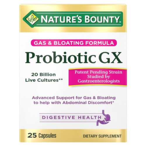 Nature's Bounty Probiotic GX Dietary Supplement, 25 count