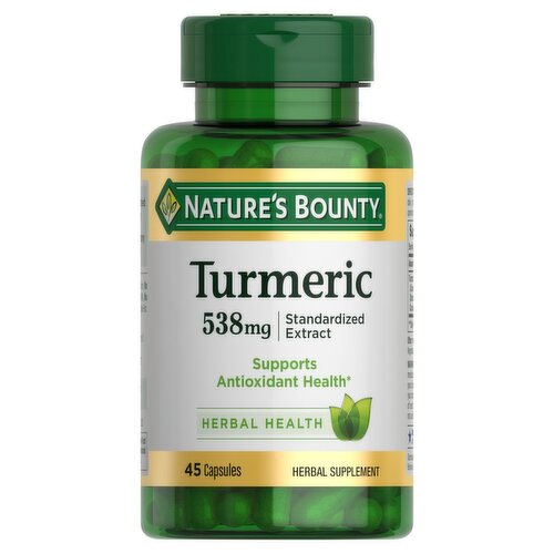 Nature's Bounty Turmeric Herbal Supplement, 538 mg, 45 count