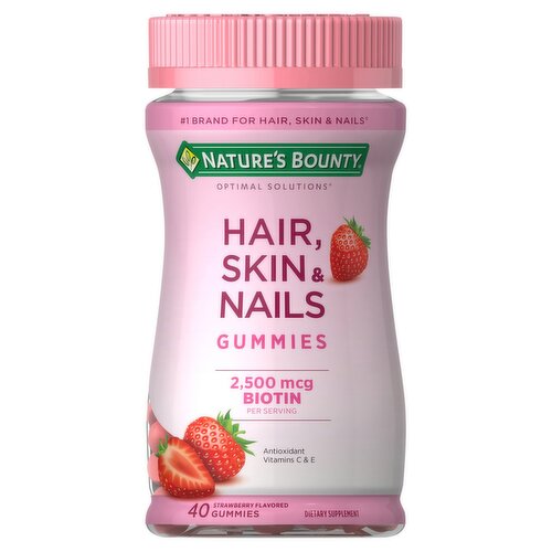 Nature's Bounty Optimal Solutions Strawberry Flavored Dietary Supplement, 2,500 mcg, 40 count