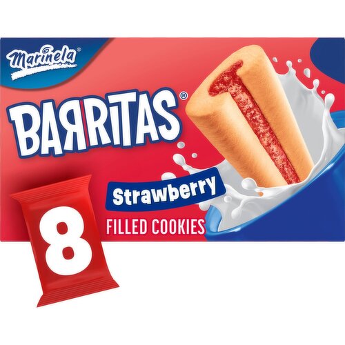 Marinela Barritas Strawberry Filled Cookies, 2.36 oz, 8 count